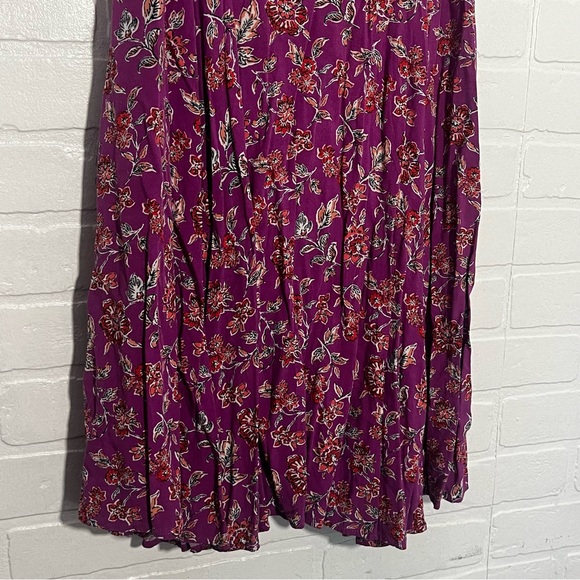 GAP Womens Mini Dress Purple Floral Spaghetti Straps Flowy Fit Medium Summertime - Picture 4 of 7
